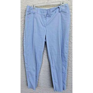 Liz Claiborne 12P blue Audra style fly front 26" inseam capris cropped pants